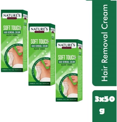 Nature's Essence Soft Touch Hair Removal Cream - Aloe Vera, 50g (Pack of 3) Cream(150 g, Set of 3)