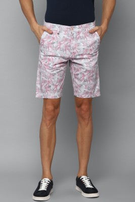 LOUIS PHILIPPE Printed Men Pink Regular Shorts