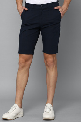 Allen Solly Self Design Men Dark Blue Regular Shorts
