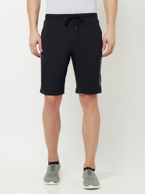 Octave Solid Men Dark Blue Basic Shorts
