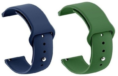 BLACK LOVIES 20MM SOFT SILICON BELT Smart Watch Strap(Blue, Green)