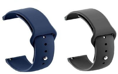 BLACK LOVIES 20 mm Silicon Smartwatch Band Straps Belt Smart Watch Strap(Black, Blue)