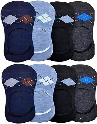 FATON Unisex Geometric Print Low Cut(Pack of 8)