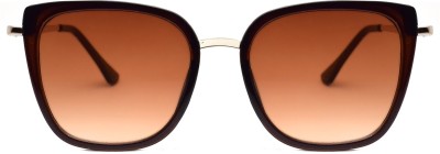 PETER JONES Over-sized Sunglasses(For Women, Brown)