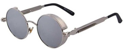 FASHINITY Round Sunglasses(For Men & Women, Grey)