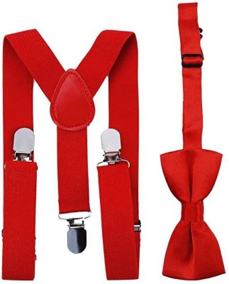 ACCERY Y- Back Suspenders for Boys(Red)