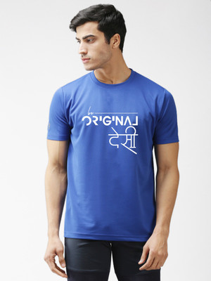 EPPE Printed Men Round Neck Blue T-Shirt