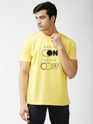 EPPE Printed Men Round Neck Yellow T-Shirt
