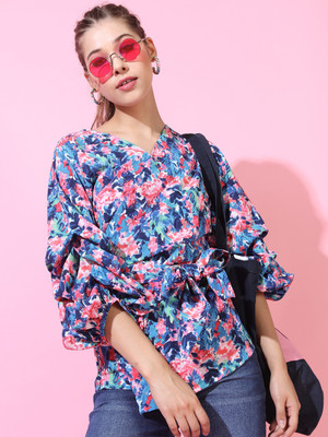 Tokyo Talkies Casual Printed Women Multicolor Top