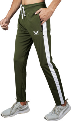 OUTWIN Colorblock Men Dark Green Track Pants