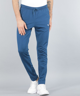 PUMA Zippered Sweatpants TR Solid Men Blue Track Pants