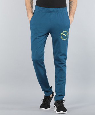 PUMA Ms Graphic Pant XIII Solid Men Blue Track Pants