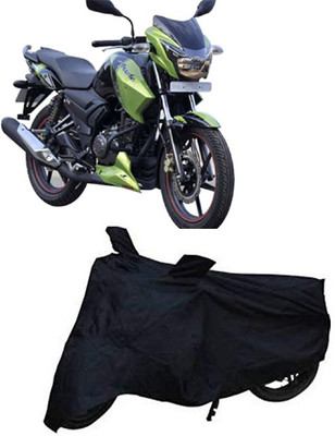 APB estore Two Wheeler Cover for TVS(Apache RTR 160, Black)
