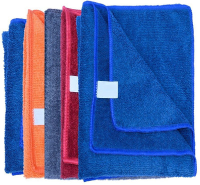 MOCKHE Microfiber Vehicle Washing  Cloth(Pack Of 5, 360 GSM)