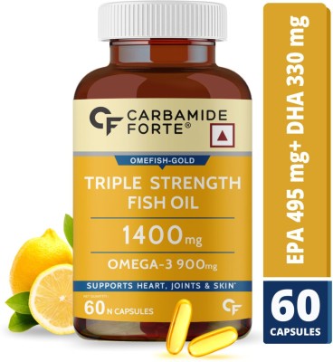 CF Triple Strength Fish Oil 1400mg with Omega 3 900mg Capsules for Men & Women(60 No)