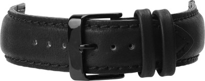 Roycee 9450124 24 mm Synthetic Leather Watch Strap(Black)