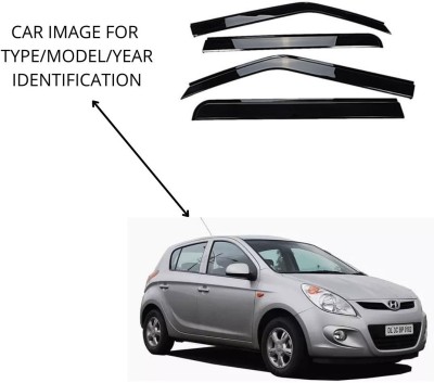 KRISHNA AUTO For Non-convertibles Front, Rear Wind Deflector(Tinted HYUNDAI i20)