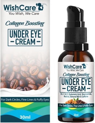 WishCare Collagen Boosting Under Eye Cream For Dark Circles & Wrinkles - Enriched With Caffeine, Almond Milk, Vitamin C& E, Hyaluronic Acid, Retinol - 30ml(30 ml)