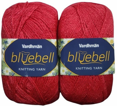 JEFFY Vardhman Bluebell Hand Knitting Wool & Art Craft Yarn, Shade - 24, 300gm