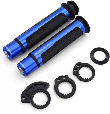 Hybrid Motors Barracuda Handle Grip BLUE Handle Bar Grip For Universal For Bike Universal For Bike(Pack of 2)