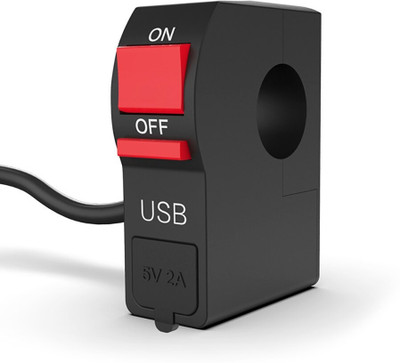 Huims Bike Headlight On-Off Switch With USB Charging Capability 2 A Bike Mobile Charger