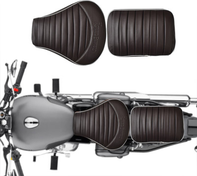 KOHLI BULLET ACCESSORIES Fancy Seat Cover Brown With Foam Combo For Royal Enfield Classic 350/500cc Split Bike Seat Cover For Royal Enfield Classic 350, Classic 500, Classic Chrome KOHLI BULLET ACCESSORIES Fancy Seat Cover Brown With Foam Combo For Royal Enfield Classic 350/500cc Split Bike Seat Cover For Royal Enfield Classic 350, Classic 500, Classic Chrome