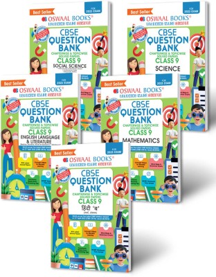 Oswaal CBSE Question Bank Class 9 Hindi B, English, Math, Science & Social Science (Set of 5 Books) (For 2023 Exam)(Bundle, Oswaal Editorial Board)