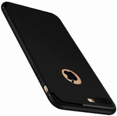 MobiSpiff Back Cover for Apple iPhone 8 Plus(Black, Camera Bump Protector, Silicon, Pack of: 1)