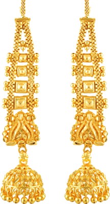 MEENAZ South Indian Temple Screw Stylish Party wear Golden Jhumki Jhumkas Jhumka Brass, Copper, Metal, Alloy Drops & Danglers, Stud Earring, Jhumki Earring, Earring Set