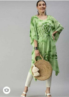 Waheguru Fashion Geometric Print Cotton Blend Women Kaftan