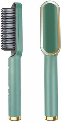 NKK TRADERS Hair Straightening Iron Built with Comb, Fast Heating & 5 Temp Settings Hair Straightener(Green)