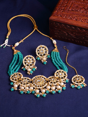 MD KARAT ART Alloy Red Jewellery Set(Pack of 3)