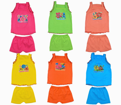 Shyamcollections Baby Boys & Baby Girls Party(Festive) T-shirt Shorts(Multicolor)