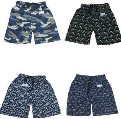 WESTDALE Short For Boys Casual Printed Pure Cotton(Multicolor, Pack of 4)