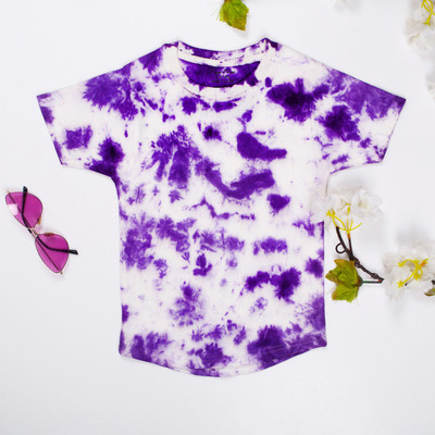 TINY TOON Girls Casual Cotton Blend Top(Purple, Pack of 1)