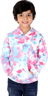 HOPZ Boys Printed Cotton Blend Regular T Shirt(Pink, Pack of 1)