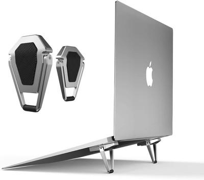 VEEDE Portable Mini Aluminum Laptop Stand 2Pcs, Lightweight Stand for 12-17 Inch Aluminium Desk Stand Laptop Stand with Adjustable Height Compatible with Universal Laptops(Silver) VEEDE Portable Mini Aluminum Laptop Stand 2Pcs, Lightweight Stand for 12-17 Inch Aluminium Desk Stand Laptop Stand with Adjustable Height Compatible with Universal Laptops(Silver)