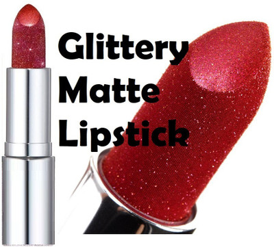 Latixmat GOLDEN DUST SHIMMERY SHINY MULTI PURPOSE GLITTER REDDISH LIPSTICK(RED, 3.8 g)