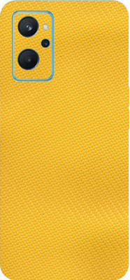 TJ CREATION REALME 9i Mobile Skin(Ultra Super Yellow Carbon Fiber Skin With High Matte Finish.)