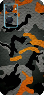 BugguSkin Realme 9i, realme 9i Mobile Skin(Ultra Super Camouflage Military Orange Skin With High Matte Finish.)