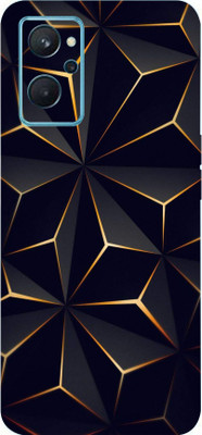 BUGGU Realme 9i Mobile Skin(Ultra Super Black Abstract Shape Skin With High Matte Finish.)
