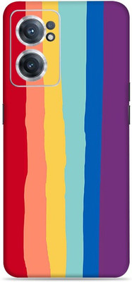 SkinoMania Nord-Ce2-(5G) Mobile Skin(Multicolour Rainbow-Lines)