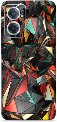SkinoMania Nord-Ce2-(5G) Mobile Skin(Multicolour Polygon-Red)