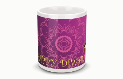 Laxmi Creatives Happy Diwali light Ceramic Coffee Mug(400 ml)