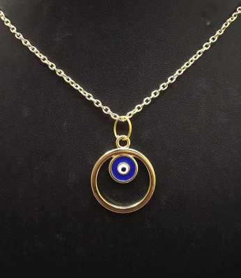 SIZOX1 Evil Eye Pendant with chain for Women and Girls Gold-plated Plated Alloy Necklace