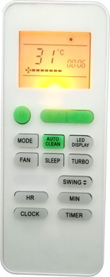 BhalTech 175 AC with Display Light Compatible for  Kelvinator AC with Backlight Remote Controller(White)