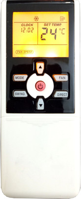 BhalTech 55 AC with Display Light Compatible for  VIDEOCON AC with Backlight Remote Controller(White)