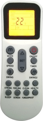 BhalTech 125 AC with Display Light Compatible for  Godrej AC with Backlight Remote Controller(White)