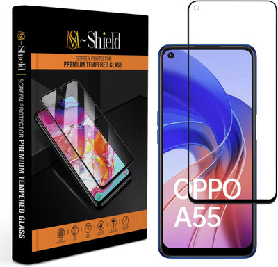 MS-Shield Edge To Edge Tempered Glass for OPPO A55(Pack of 1)