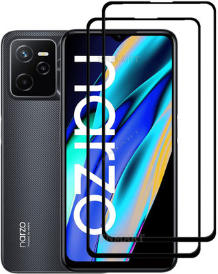 SNMART Edge To Edge Tempered Glass for Realme narzo 50A Prime(Pack of 2)